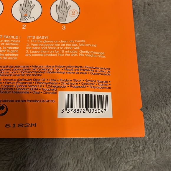 🔥3 for 15🔥Sephora Argan Hand Mask Anti Aging & Evenness - Picture 6 of 6